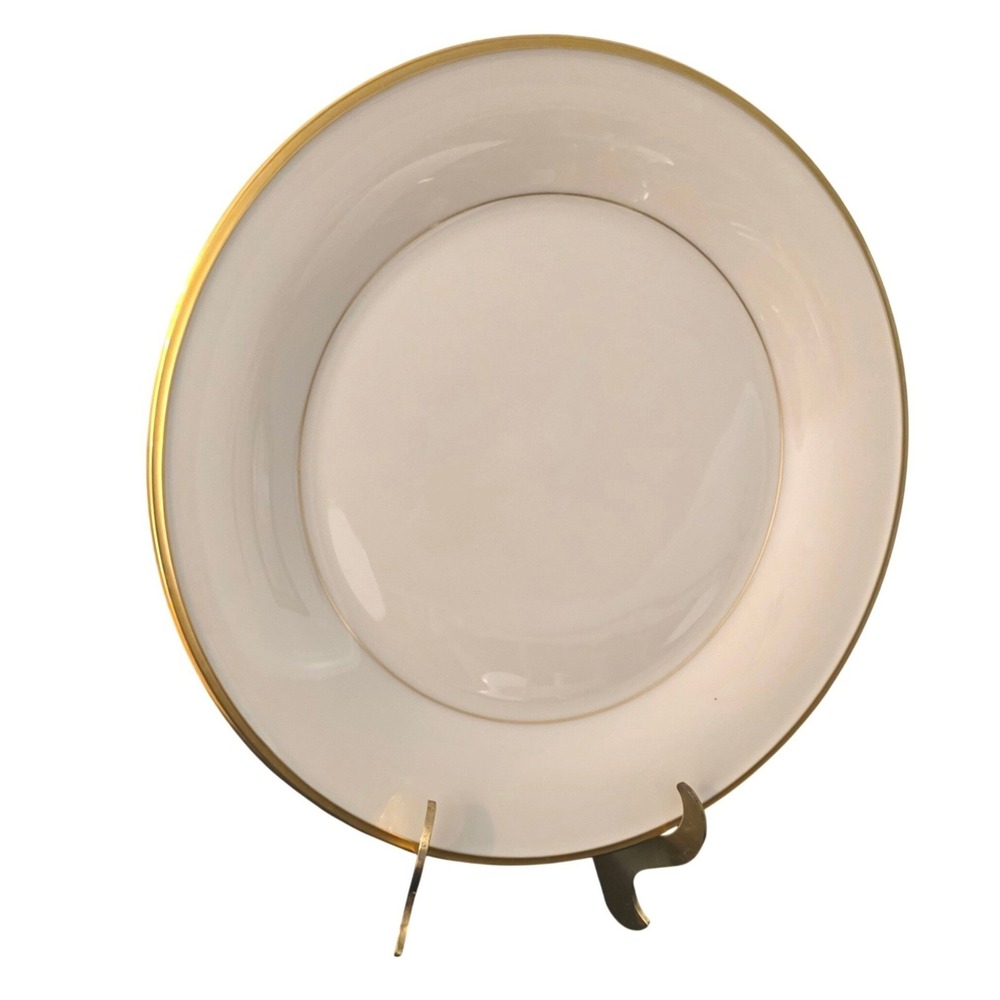 NEW Lenox Eternal Dinner Plates Set of 2 Ivory Gold Trim Dimension Collection - Picture 2 of 8